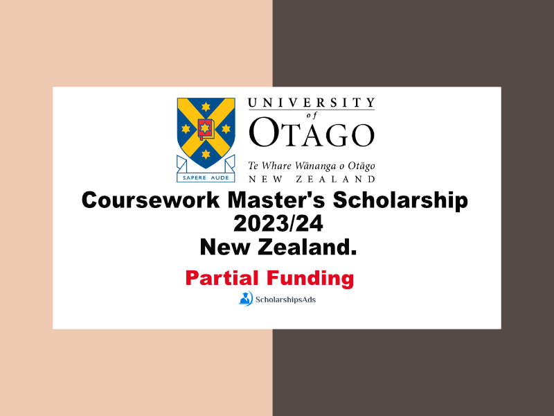 coursework masters scholarship otago